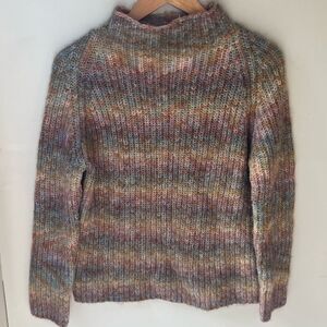 Jones New York Sport Sweater Tie Dye Striped Multicolor